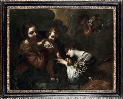 Scuola Fiorentina del XVII Secolo Matrimonio Mistico di Santa Caterina