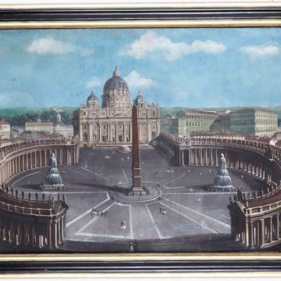 Scuola della Prima Metà del XIX Secolo Veduta di Piazza San Pietro