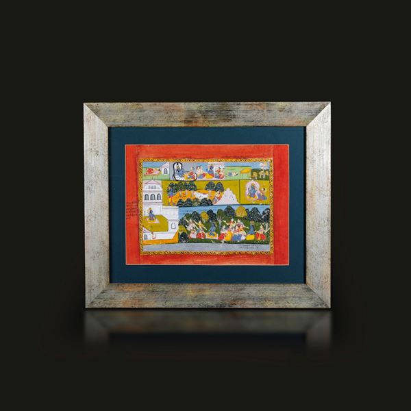 A miniature on paper, India, 1800s