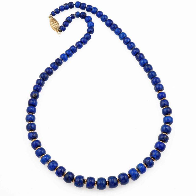 Collana in lapislazzuli  - Asta Gioielli - Cambi Casa d'Aste