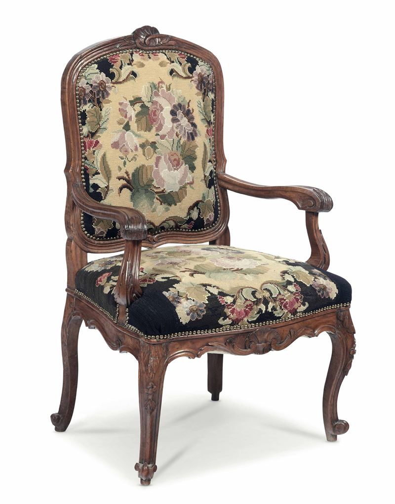 Poltrona in legno intagliato. XVIII secolo  - Auction Antique October | Cambi Time - Cambi Casa d'Aste