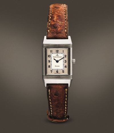 Jaeger Lecoultre - Reverso Lady in Acciaio al Quarzo con Quadrante Argentè Bitonale e Numeri Arab...