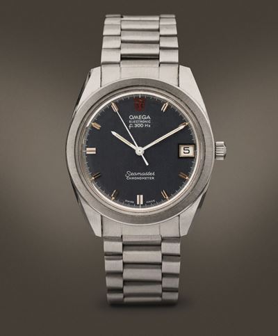 Omega - Seamaster Electronic in Acciaio, Movimento al Quarzo con Datario, Quadrante Blu