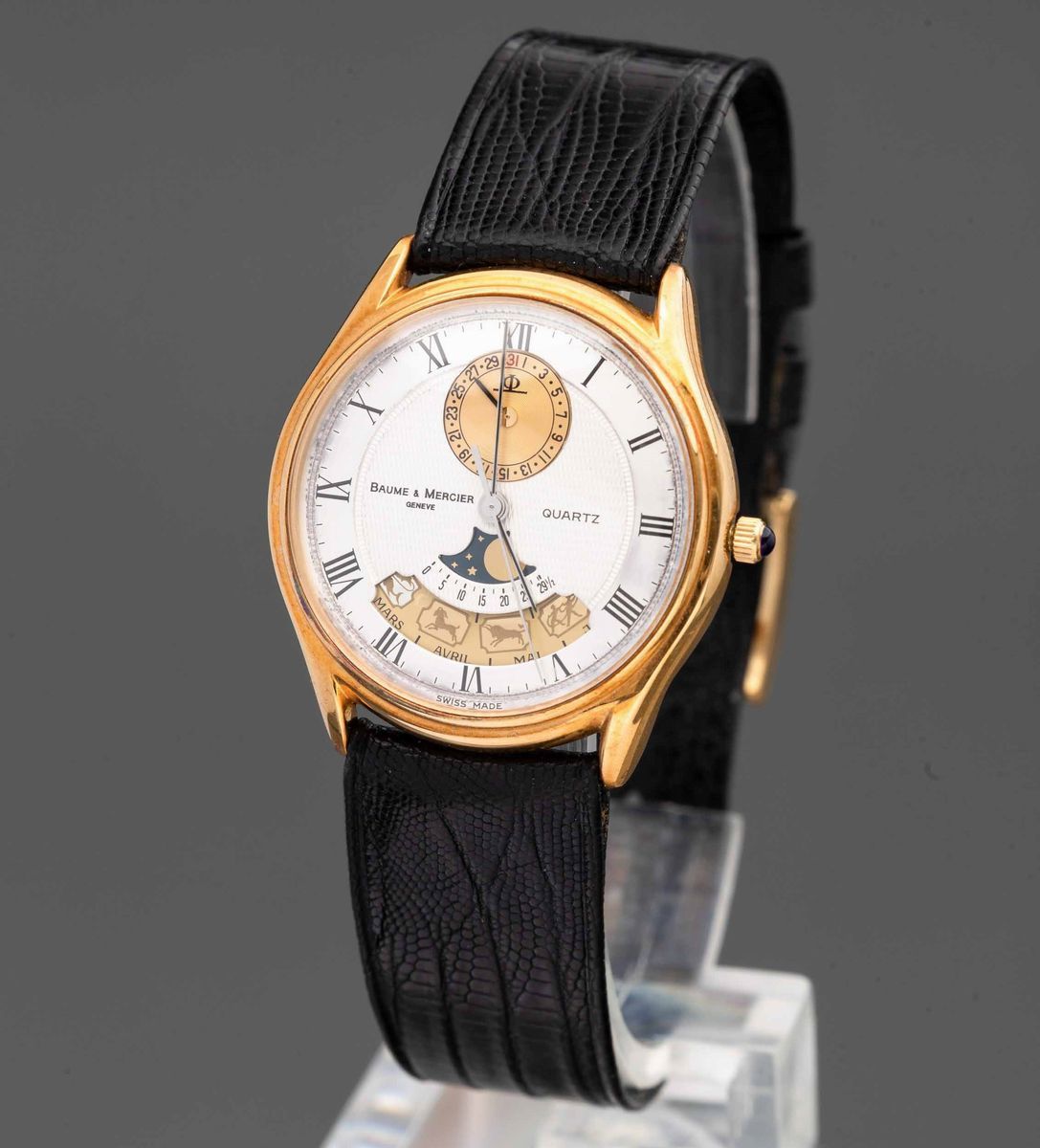 Baume & Mercier - Zodiac in Oro 18k al Quarzo con Calendario, Fasi Lunari e Indicazione dei Segni...