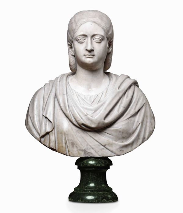 A marble bust, Rome, 16/1700s Sallustia Orbiana