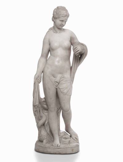Anfitrite. Marmo. Scultore Neoclassico del XVIII-XIX Secolo