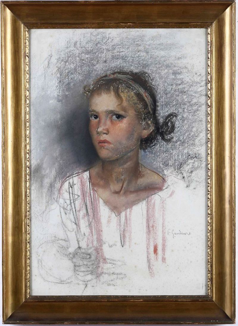 Artista del XX secolo Ritratto di fanciulla  - Auction Italian Mansions - Cambi Casa d'Aste