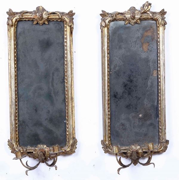 Coppia di specchiere. XVIII secolo