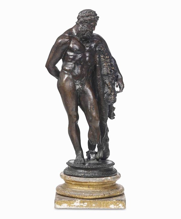 A bronze Hercules, Italy, late 1900s