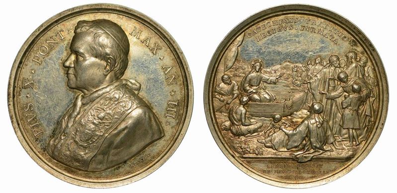 VATICANO. PIO X, 1903-1914. Medaglia annuale A. III.  - Auction Numismatics - Cambi Casa d'Aste