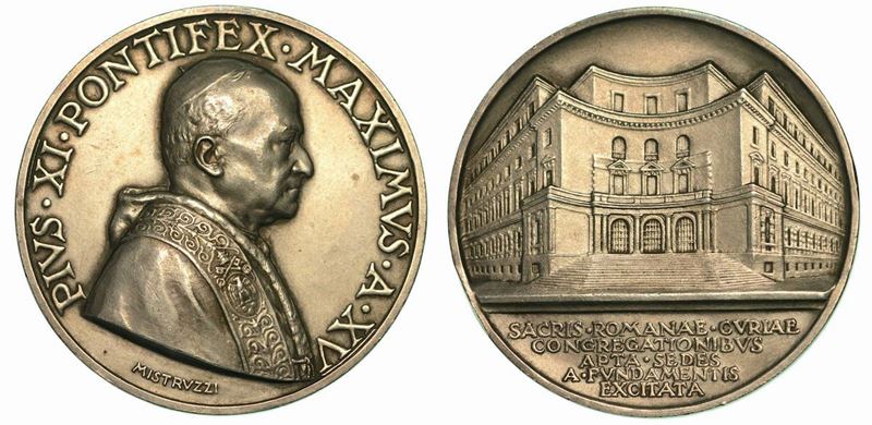 VATICANO. PIO XI, 1922-1939. Medaglia annuale A. XV.  - Auction Numismatics - Cambi Casa d'Aste