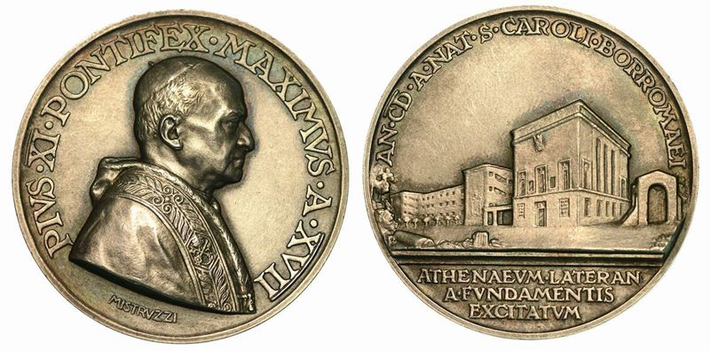 VATICANO. PIO XI, 1922-1939. Medaglia annuale A. XVII.  - Auction Numismatics - Cambi Casa d'Aste