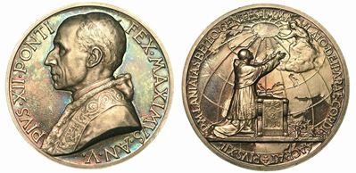 Vaticano. Pio XII, 1939-1958. Medaglia Annuale A. V.