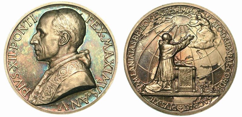 VATICANO. PIO XII, 1939-1958. Medaglia annuale A. V.  - Auction Numismatics - Cambi Casa d'Aste