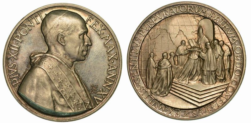 VATICANO. PIO XII, 1939-1958. Medaglia annuale A. XV.  - Auction Numismatics - Cambi Casa d'Aste