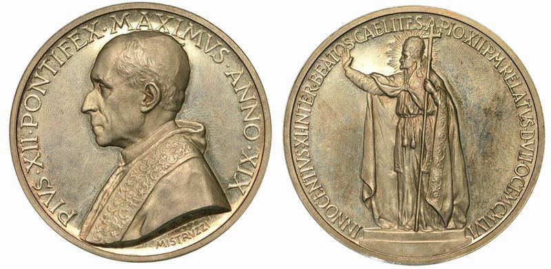 VATICANO. PIO XII, 1939-1958. Medaglia annuale A. XIX.  - Auction Numismatics - Cambi Casa d'Aste