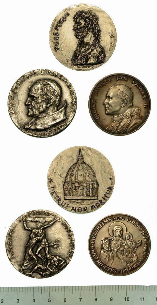 VATICANO. Lotto di tre medaglie in argento.  - Auction Numismatics - Cambi Casa d'Aste