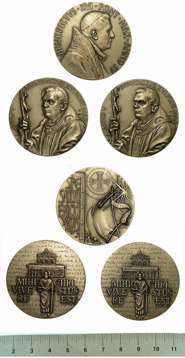 VATICANO. Lotto di tre medaglie in argento.  - Auction Numismatics - Cambi Casa d'Aste