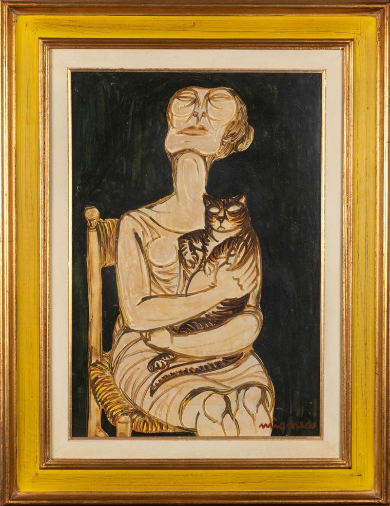 La donna con il gatto