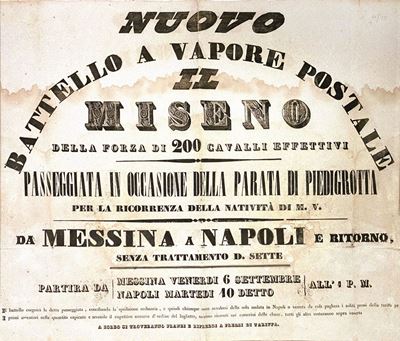 “battello a Vapore Postale il Miseno – Passeggiata in Occasione della Parata di Piedigrotta – da ...