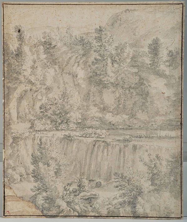 Scuola fiamminga del XVII secolo Paesaggio fluviale