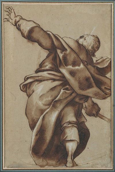 Scuola Lombarda del XVII Secolo Figura di Apostolo