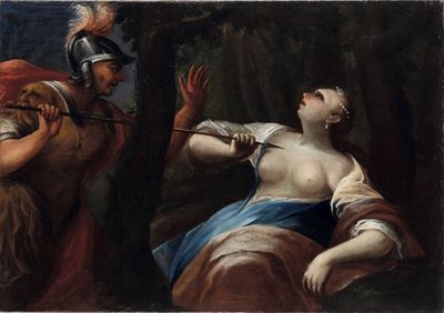 Scuola del XVIII Secolo Tarquinio e Lucrezia