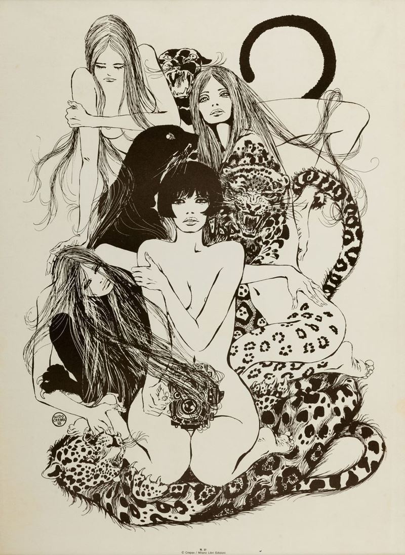 Guido Crepax : Valentina e i Felini  - Auction Vintage Posters | Timed Auction - Cambi Casa d'Aste