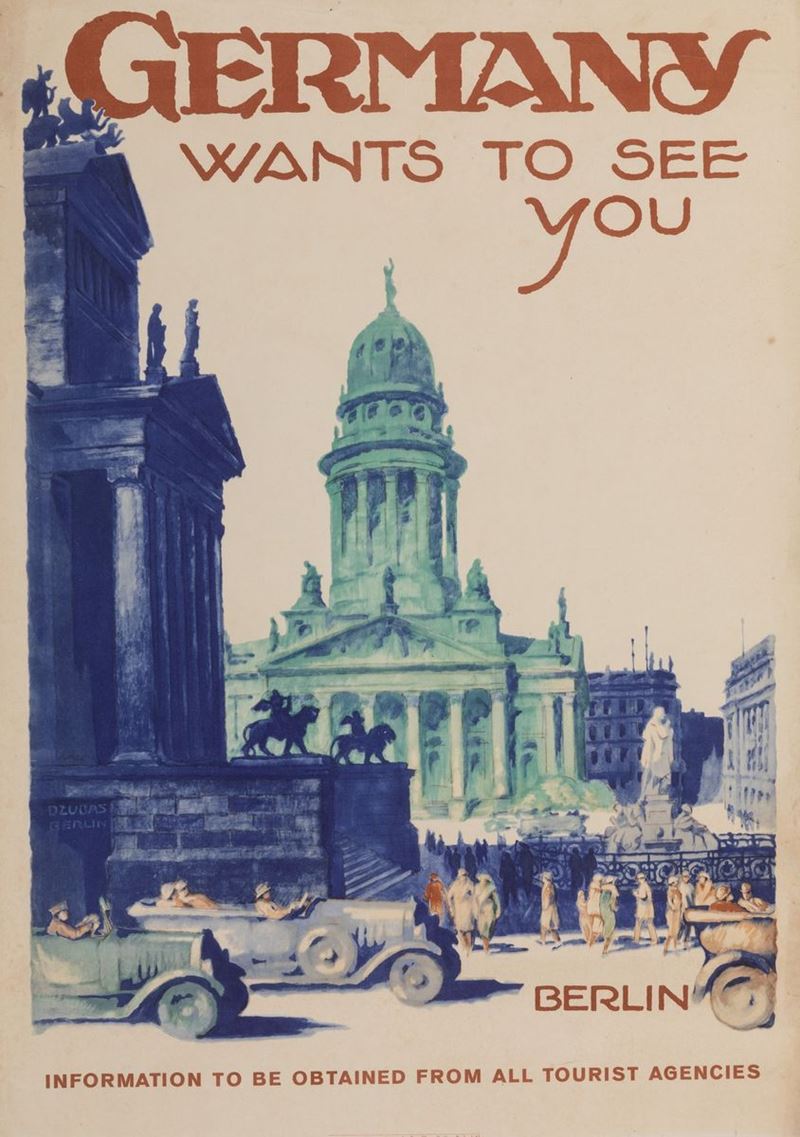 Friedel  Dzubas : Germany wants to see you  - Auction Vintage Posters - Cambi Casa d'Aste
