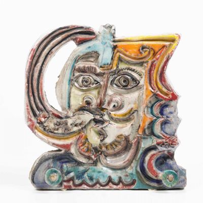 Bassorilievo con "eolo"palermo E/o Roma, Manifattura De Simone Maioliche D'arte, Ultimo Terzo del...