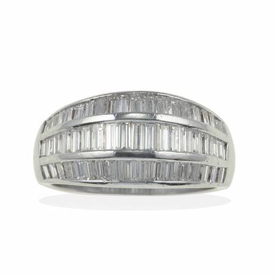Anello con Diamanti Taglio Baguette