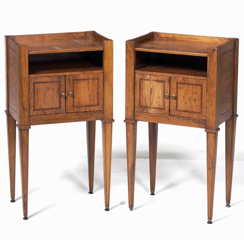 Coppia di comodini in legno a due ante. XIX secolo  - Auction Antique July | Cambi Time - Cambi Casa d'Aste