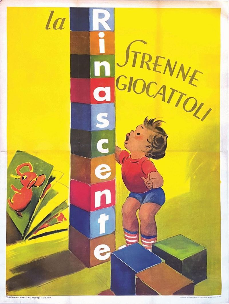Marcello Dudovich : La Rinascente: Strenne Giocattoli  - Auction Vintage Posters - Cambi Casa d'Aste