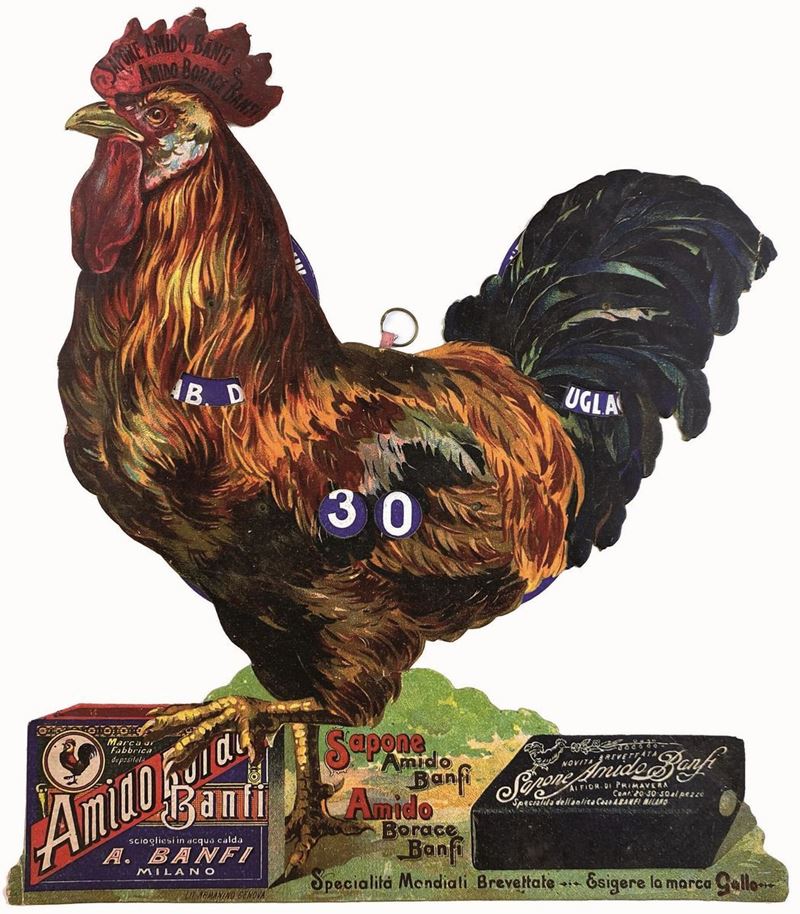 A.Reckziegel : Calendario marca gallo: Sapone Amido Banfi  - Auction Vintage Posters | Timed Auction - Cambi Casa d'Aste