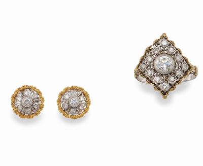 Gianmaria Buccellati. Anello ed Orecchini con Diamanti