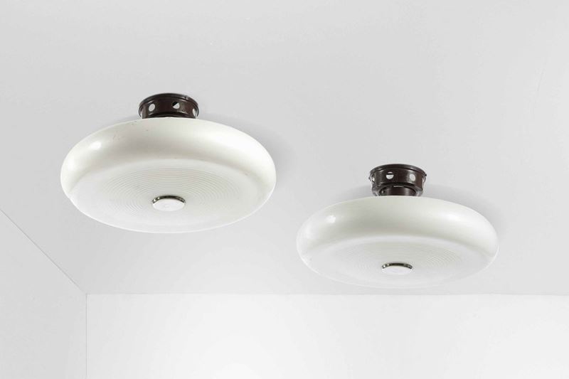 Coppia di lampade a plafone  - Asta Design Lab - Cambi Casa d'Aste