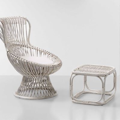Poltrona e Pouf Mod. Margherita