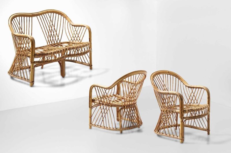 Set di divano e due poltrone  - Asta Design Lab - Cambi Casa d'Aste
