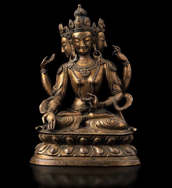 A bronze Amitaya, China, Qing Dynasty