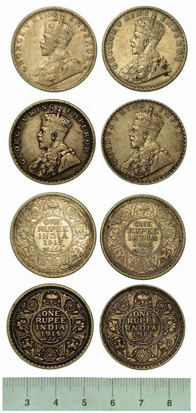 Regno Unito. Lotto di Quattro Monete.
