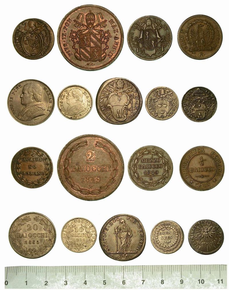 ROMA. Lotto di nove monete.  - Auction Numismatics - Cambi Casa d'Aste