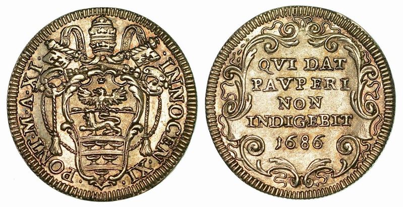 ROMA. INNOCENZO XI, 1676-1689. Giulio 1686.  - Auction Numismatics - Cambi Casa d'Aste