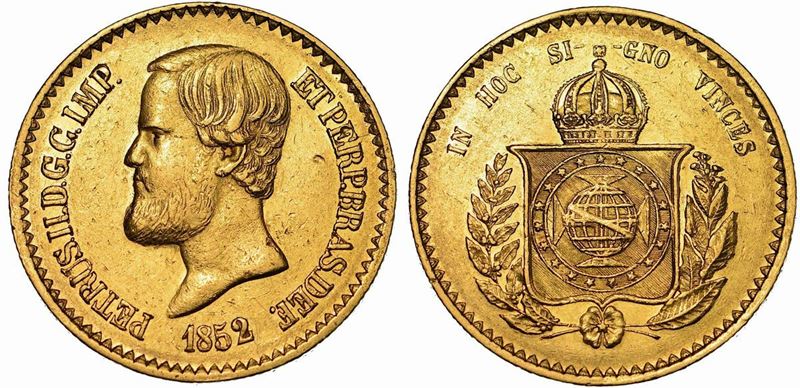 BRASILE. PEDRO II, 1831-1889. 20000 Reis 1852.  - Auction Numismatics - Cambi Casa d'Aste