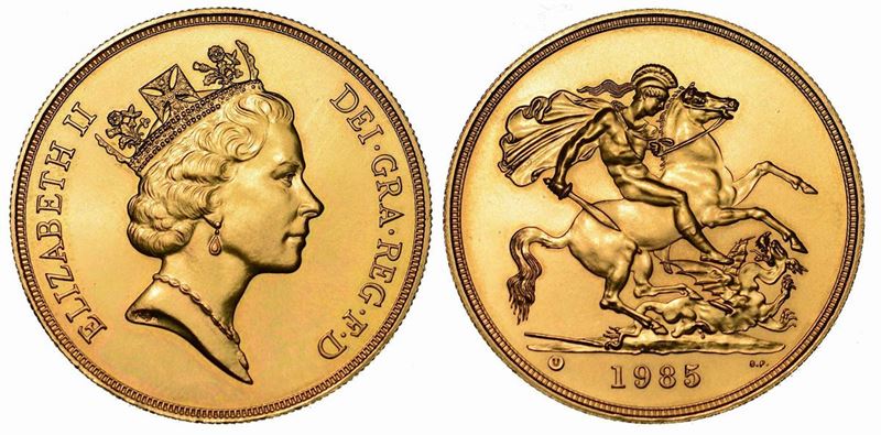 REGNO UNITO. ELIZABETH, DAL 1953. 5 Pounds 1985.  - Asta Numismatica - Cambi Casa d'Aste
