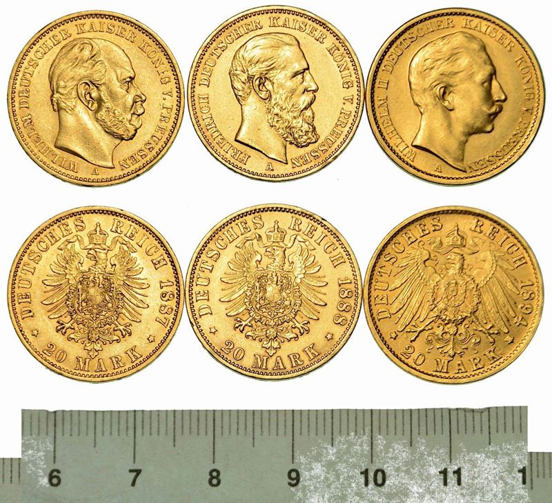 GERMANIA. Lotto di tre monete.   - Auction Numismatics - Cambi Casa d'Aste