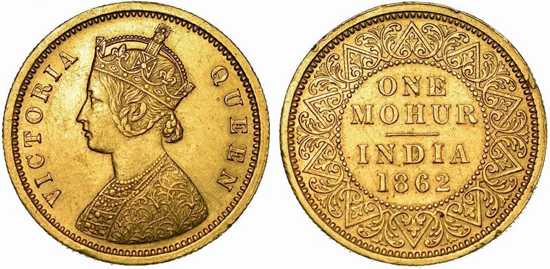 REGNO UNITO. VICTORIA, 1837-1891. Mohur 1862. India, Calcutta.  - Auction Numismatics - Cambi Casa d'Aste