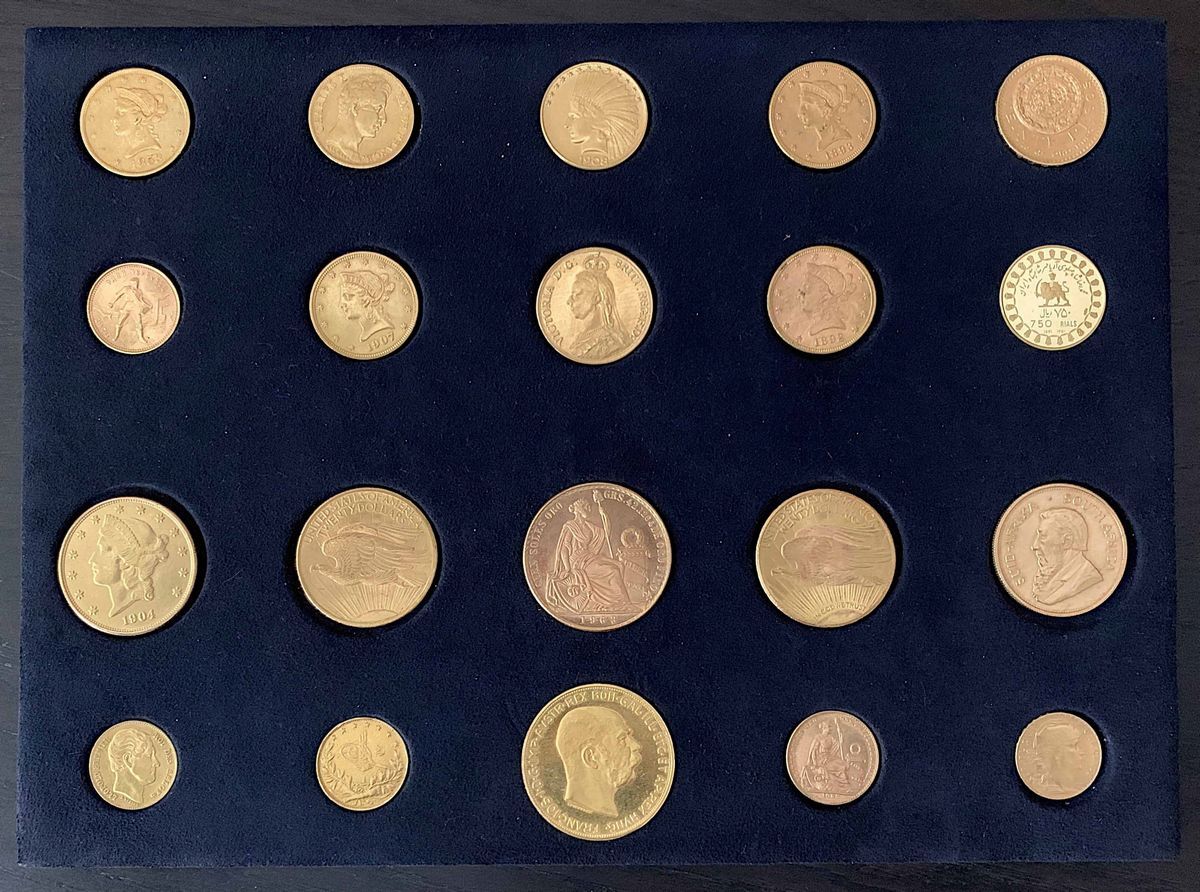 Lotto di 81 Monete e Medaglie in Oro del Peso di G. 1368.