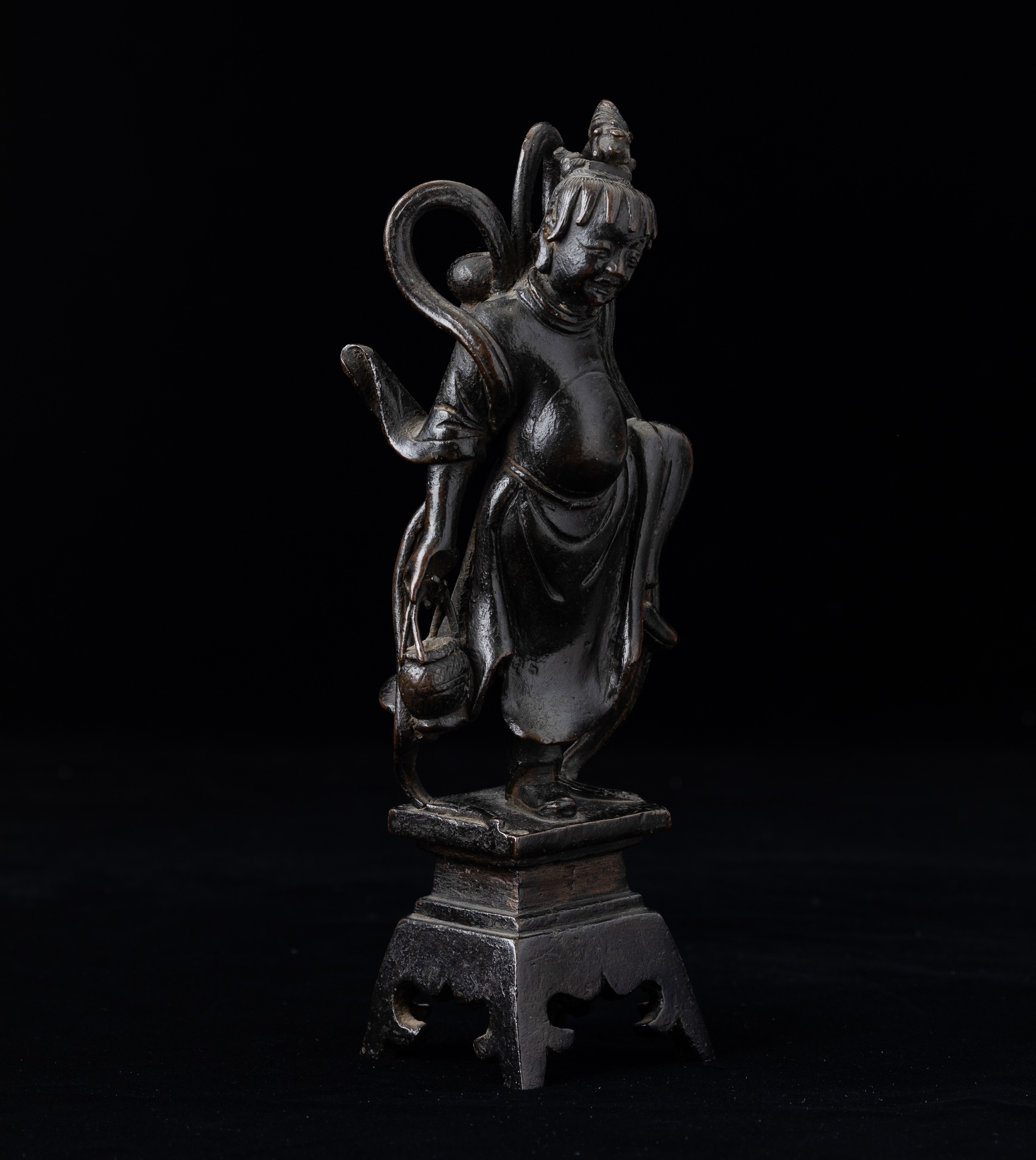 Figura di o'boy in Bronzo, Cina, Dinastia Ming, XVII Secolo