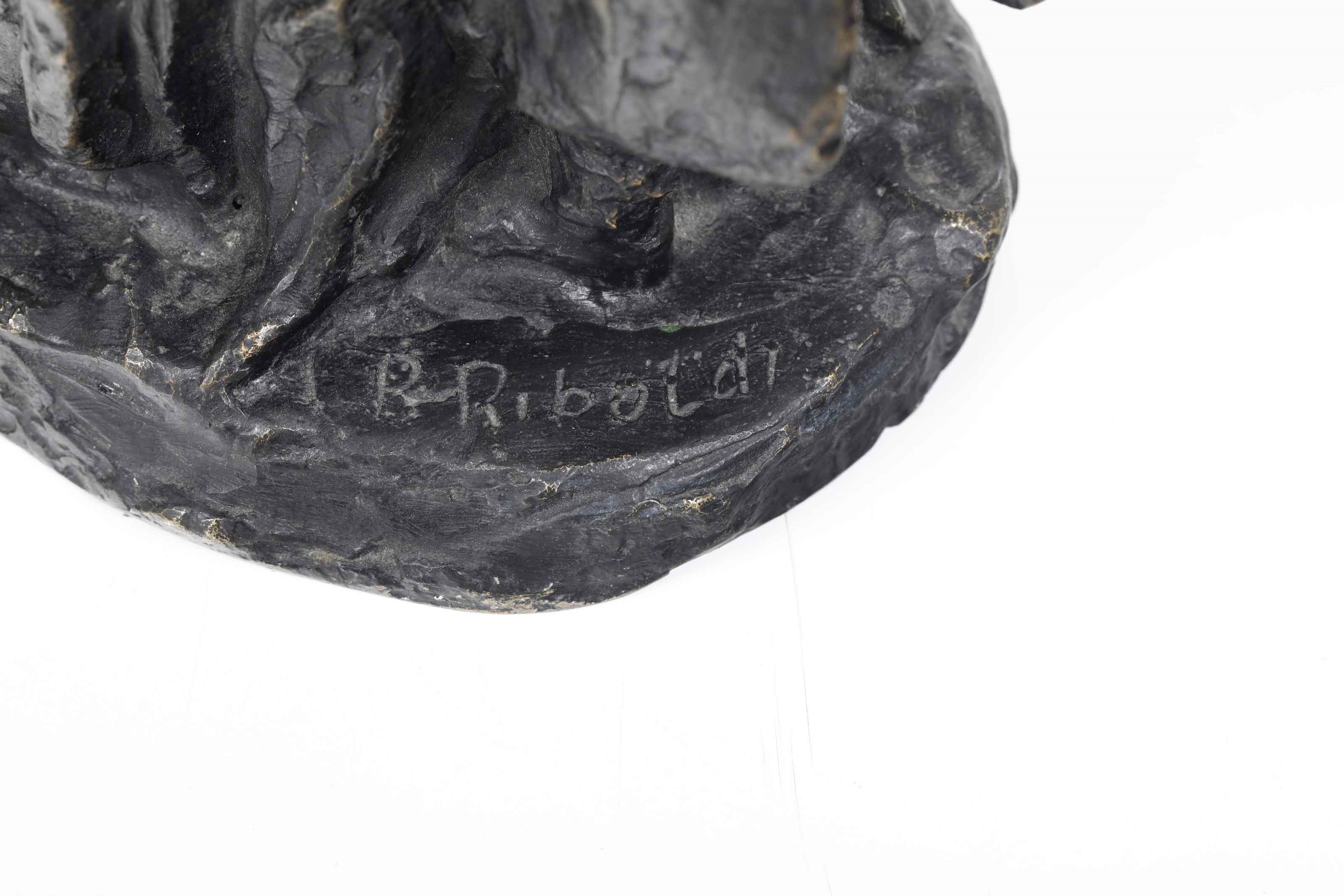 Lavandaia. Metallo Fuso Firmato R. Riboldi. Inizio XX Secolo
