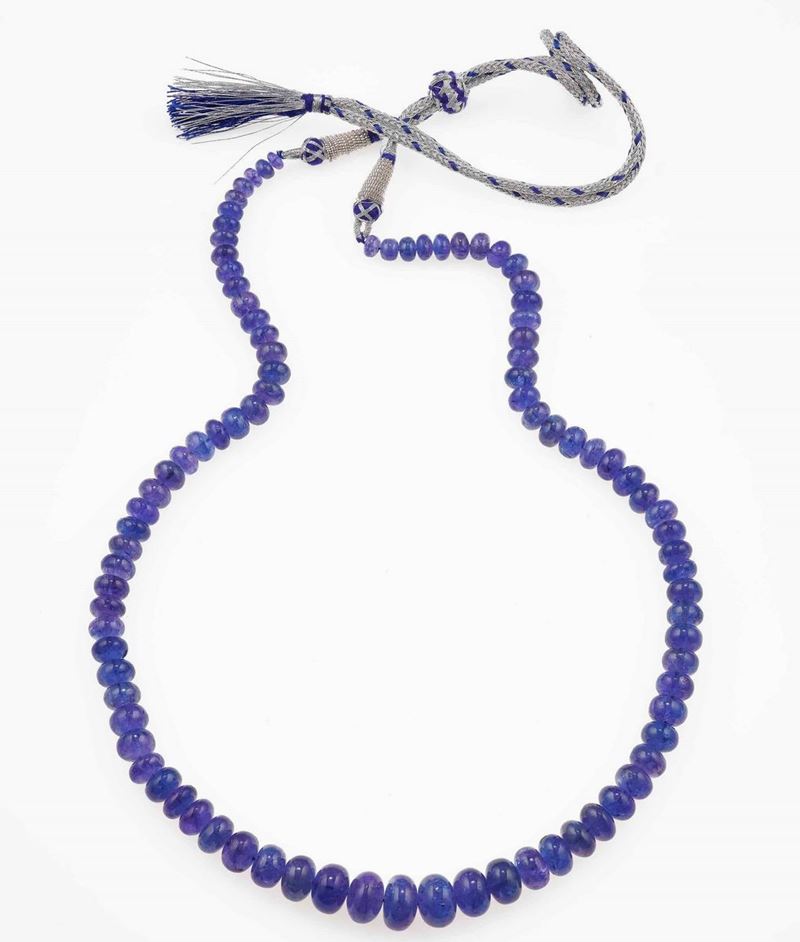 Tanzanite necklace  - Auction Fine and Coral Jewels - Cambi Casa d'Aste